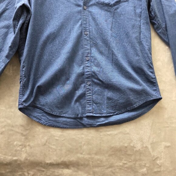 Hollister Epic Flex Stretch Button-Up Shirt Men’s XL Long Sleeve Blue - Picture 6 of 12